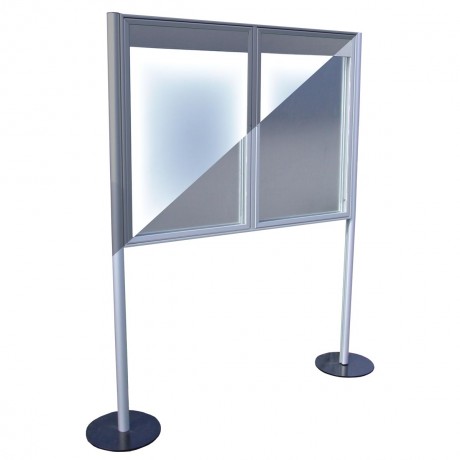 VITRINE LED 2 PORTES BATTANTES SUR PIEDS | RÉF VP2