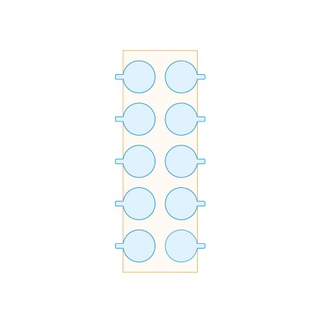 PASTILLE DOUBLE FACE TPT 1331 DIAM 19MM